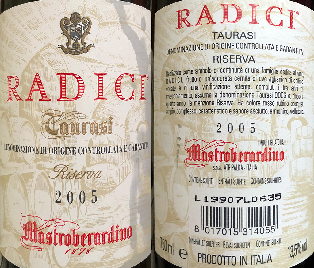 Spirito Italiano assaggio e recensione Taurasi Radici 2005 di Mastroberardino Spirito Italiano assaggio e recensione Taurasi Radici 2005 di Mastroberardino