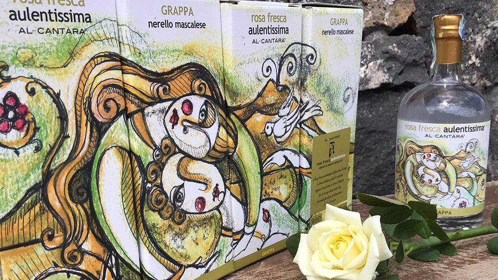 Spirito Italiano nuova grappa siciliana "Rosa fresca aulentissima" Al-Cantara Spirito Italiano nuova grappa siciliana "Rosa fresca aulentissima" Al-Cantara