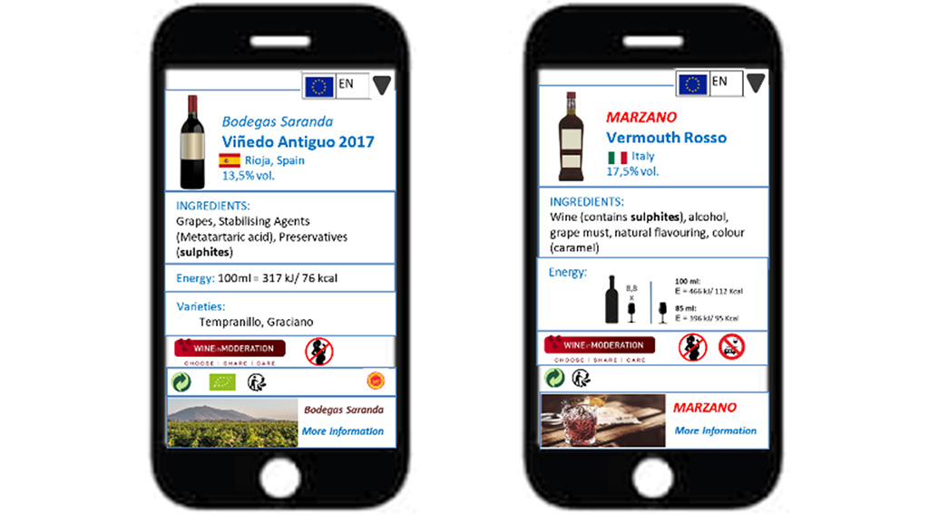 Spirito Italiano app e qr-code per la lettura e-label delle bevande alcoliche