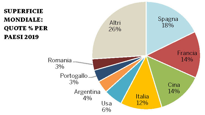 Spirito Italiano produzione vino mondo superfici vitate