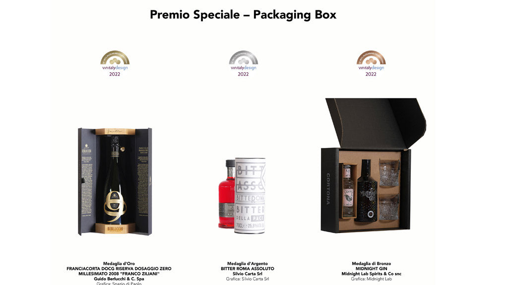Spirito Italiano premio vinitaly packaging 2022 pellegrino