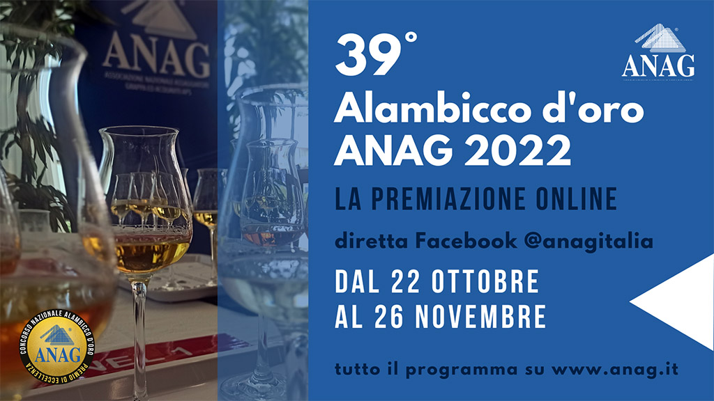 Spirito Italiano premiazioni online Alambicco d'Oro ANAG 2022