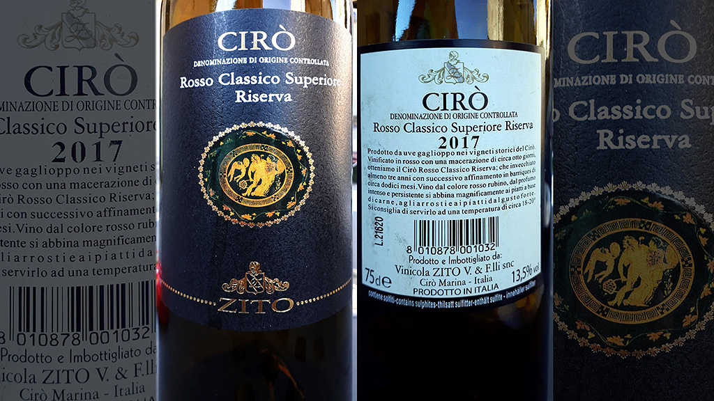Spirito Italiano Cirò Rosso Classico Superiore Riserva Zito Luisa Tolomei Spirito Italiano Cirò Rosso Classico Superiore Riserva Zito Luisa Tolomei