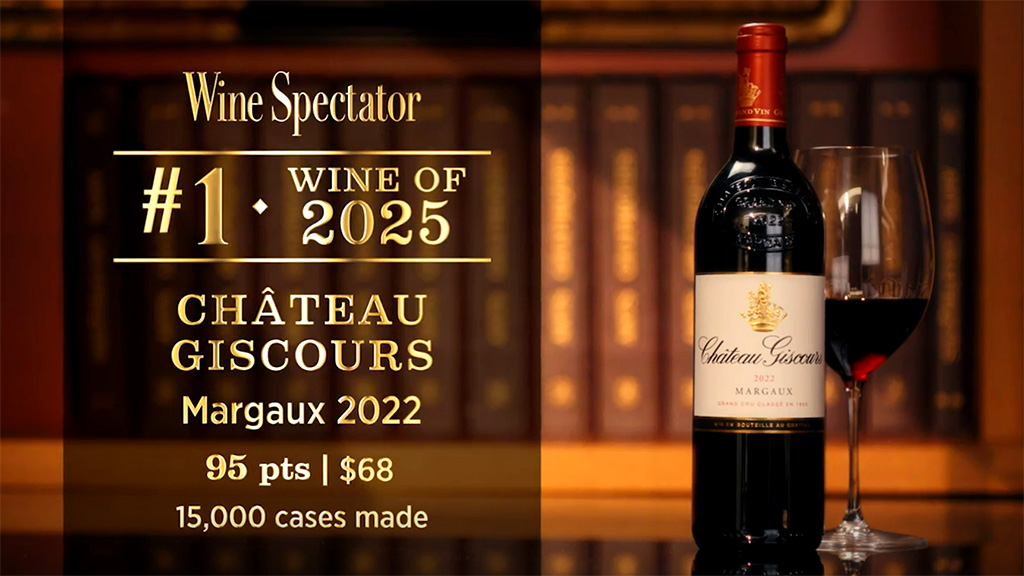 Spirito Italiano wine spectator,top10,bordeaux Wine Spectator #1 wine 2025: Chateau Giscours
