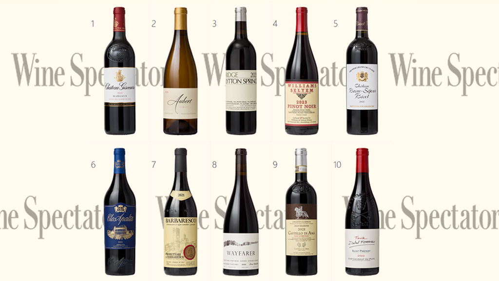 Spirito Italiano wine spectator,top10,bordeaux Wine Spectator Top 10 2025