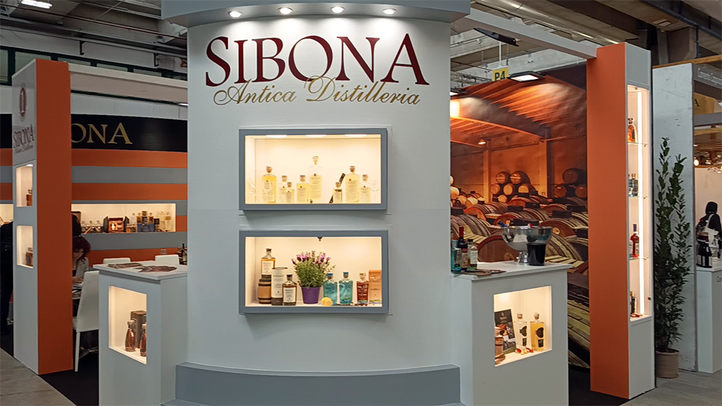 Spirito Italiano spirits,sibona,grappa,piemonte Sibona, stand Vinitaly