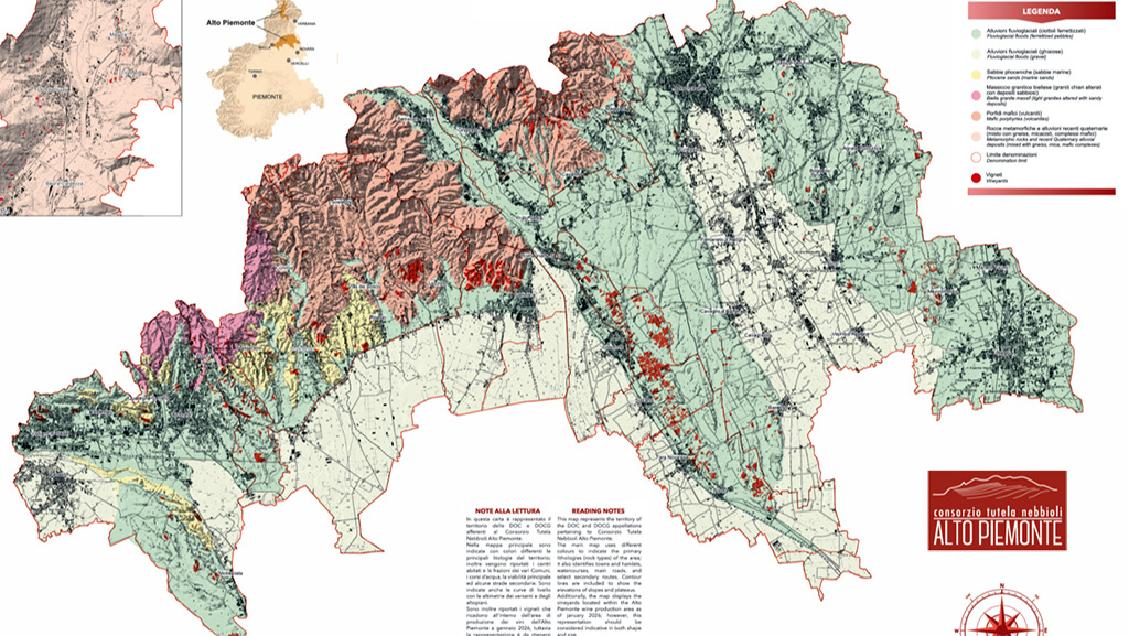 Spirito Italiano alto piemonte,mappa Mappa geologica Alto Piemonte