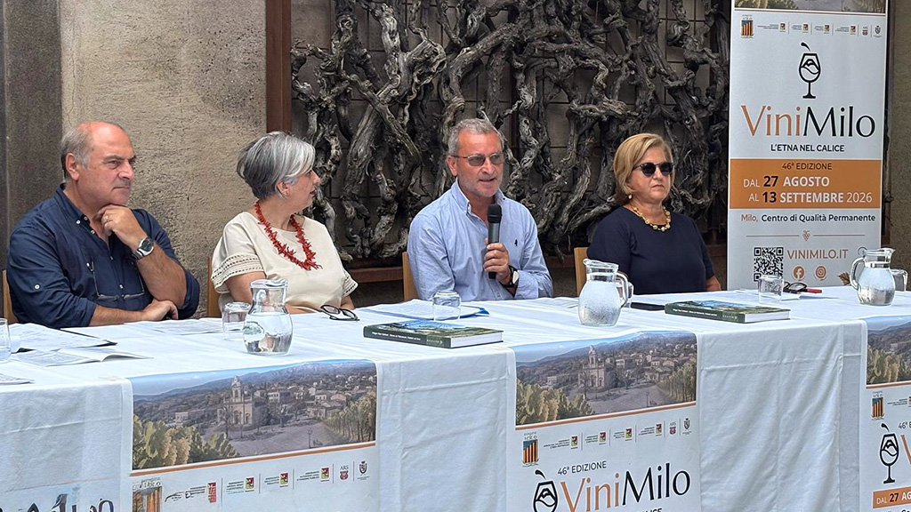 Spirito Italiano vinimilo Presentazione ViniMilo 26 (da sx: Messina, Catalano, Lunetta, Nicolosi) - courtesy Uff stampa ViniMilo